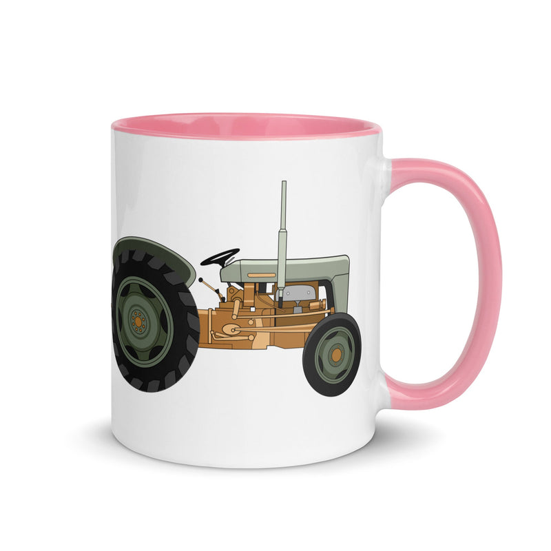 The Tractors Mugs Store Pink Ferguson 35 Copper Belly Mug with Color Inside Quality Farmers Merch