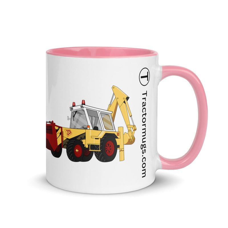 The Tractors Mugs Store Pink JCB 3D (1975) Mug with Color Inside Quality Farmers Merch