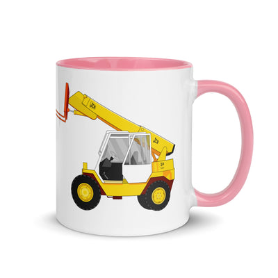 The Tractors Mugs Store Pink Mug with Color Inside Quality Farmers Merch