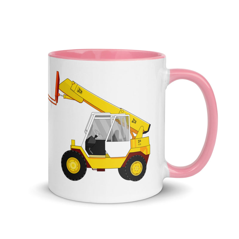 The Tractors Mugs Store Pink Mug with Color Inside Quality Farmers Merch
