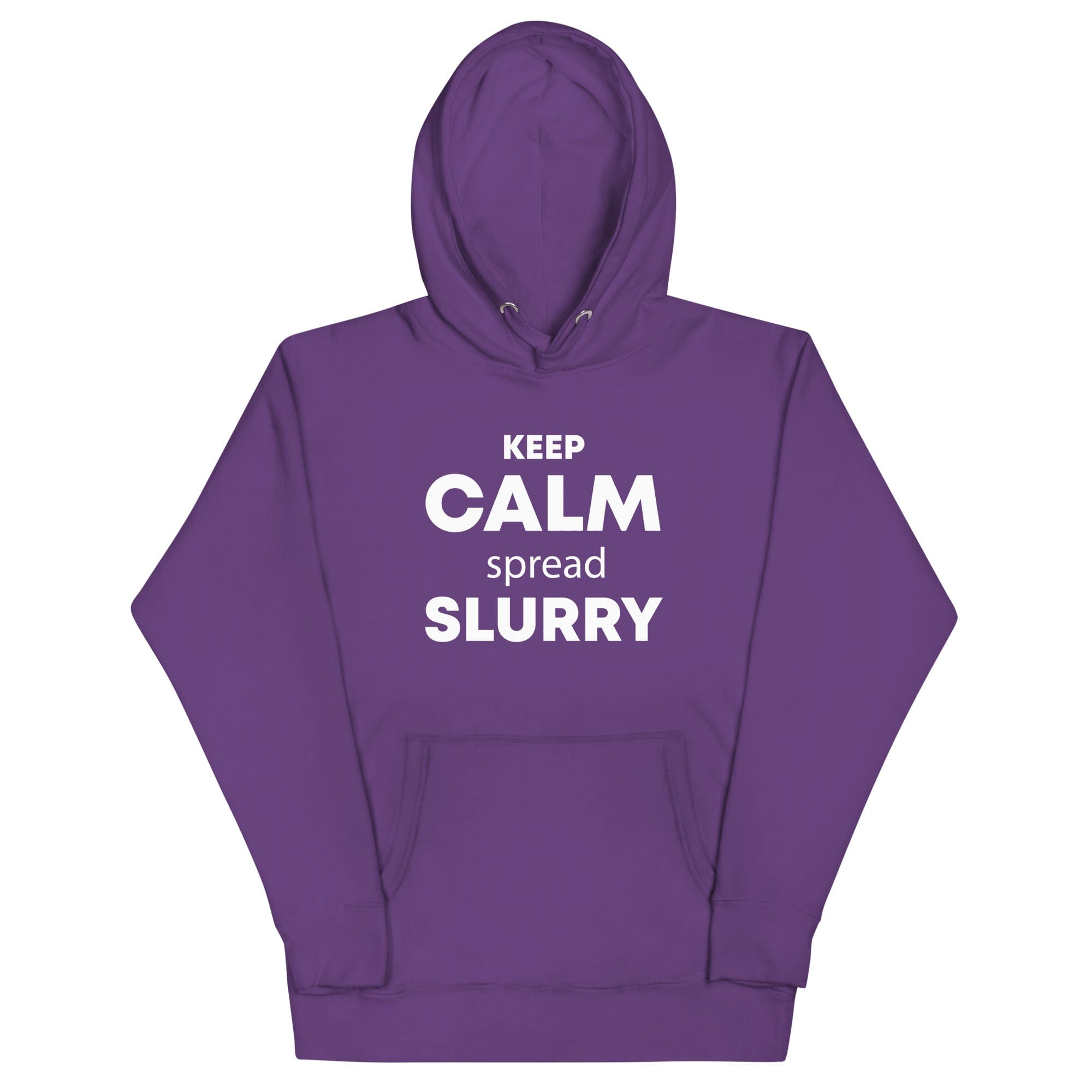 The Tractors Mugs Store Purple / S KEEP CALM spread SLURRY Unisex Hoodie Quality Farmers Merch