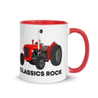 The Tractors Mugs Store Red Classic Rock Massey Ferguson 35X Mug with Color Inside Quality Farmers Merch