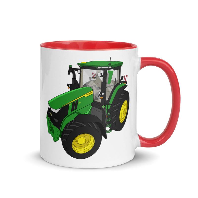 The Tractors Mugs Store Red John Deere 7R 350 auto powr Mug with Color Inside Quality Farmers Merch