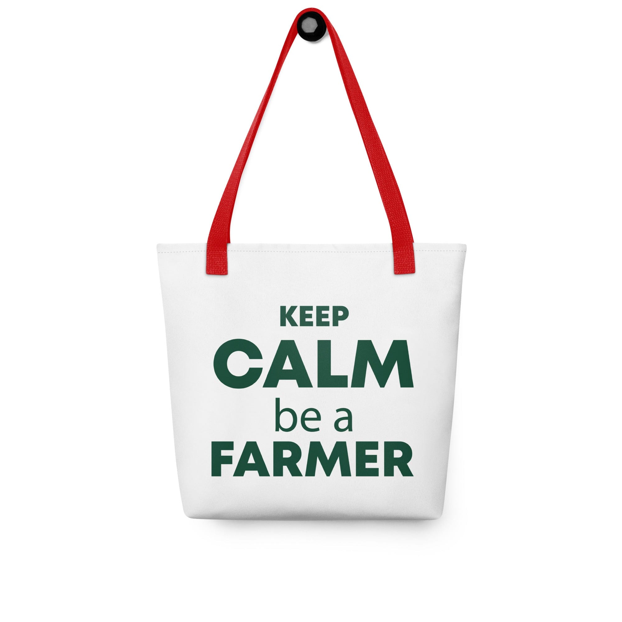 The Tractors Mugs Store Red Keep Calm Be a Farmer Tote bag Quality Farmers Merch