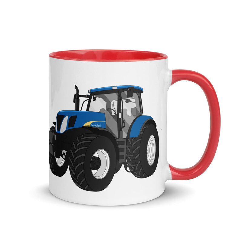 The Tractors Mugs Store Red New Holland The 7040 -1 Mug with Color Inside Quality Farmers Merch