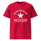 The Tractors Mugs Store Red / S Milking Parlour Star Unisex organic cotton t-shirt Quality Farmers Merch