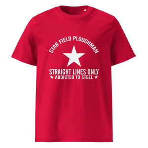 The Tractors Mugs Store Red / S Star Field Ploughman Unisex organic cotton t-shirt Quality Farmers Merch