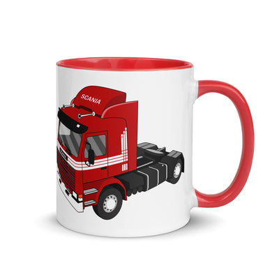 The Tractors Mugs Store Red Scania 143M 400 Mug with Color Inside Quality Farmers Merch