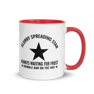 The Tractors Mugs Store Red Slurry Star Mug with Color Inside Quality Farmers Merch