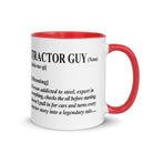The Tractors Mugs Store Red Tractor Guy Mug with Color Inside Quality Farmers Merch