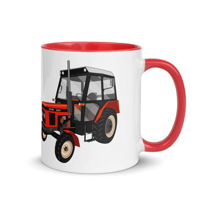 The Tractors Mugs Store Red Zetor 5211 Mug with Color Inside Quality Farmers Merch