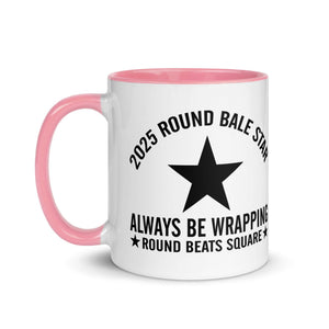 The Tractors Mugs Store Round Bale Star Mug with Color Inside Quality Farmers Merch