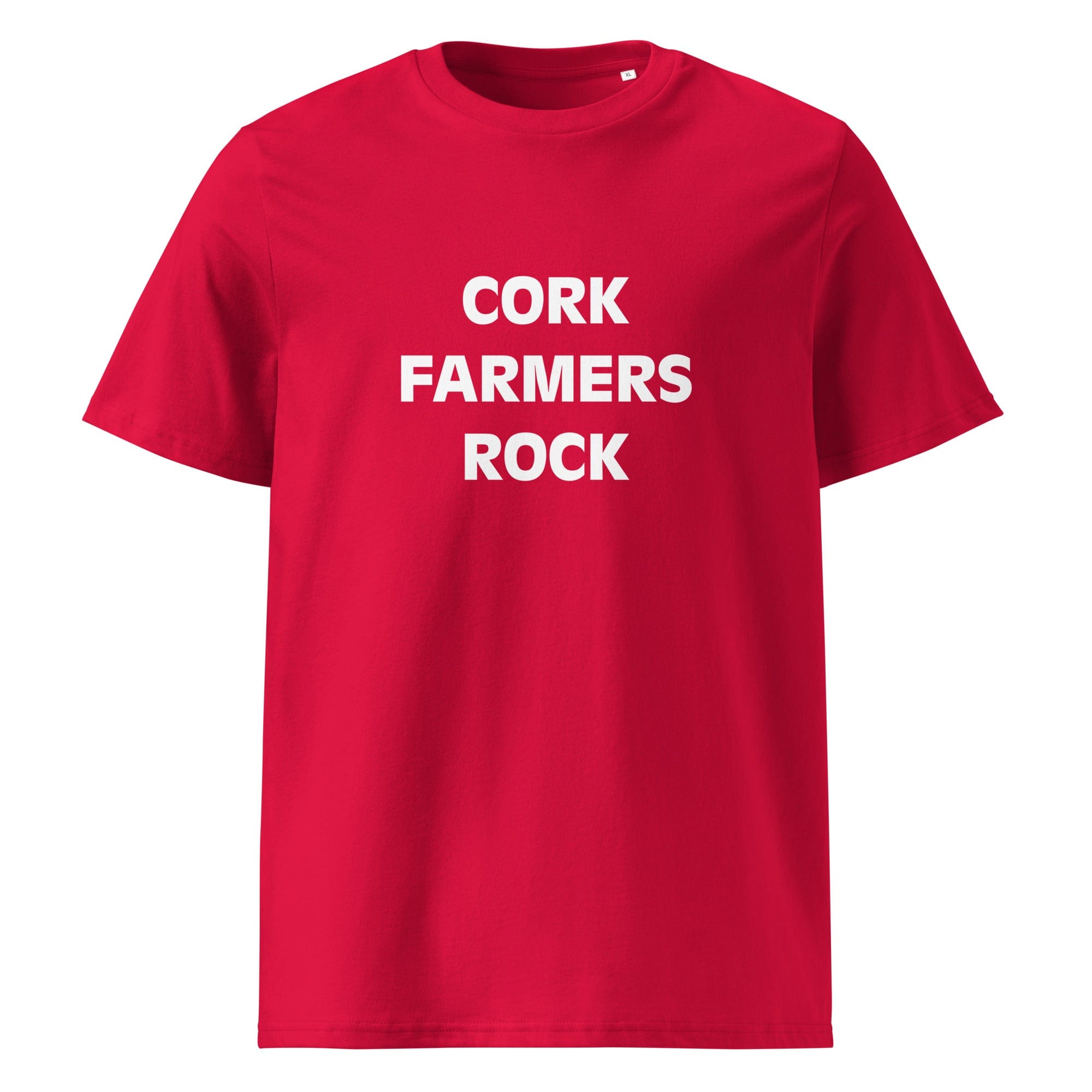 The Tractors Mugs Store S CORK Farmers Rock Unisex organic cotton t-shirt Quality Farmers Merch