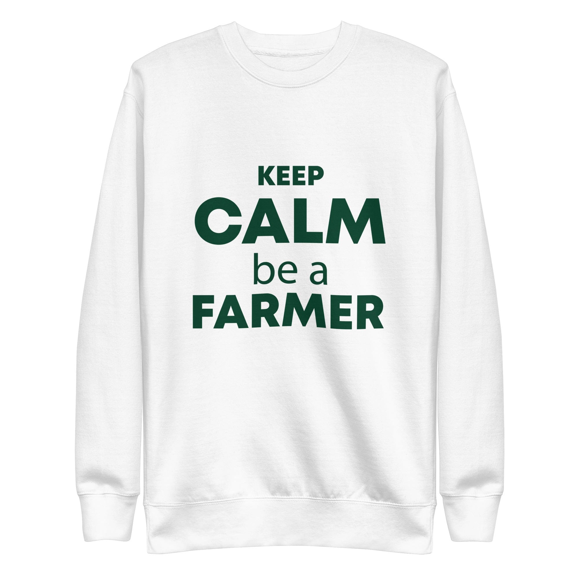 The Tractors Mugs Store S KEEP CALM be a FARMER  Unisex Premium Sweatshirt Quality Farmers Merch