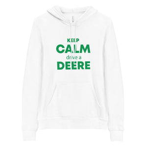The Tractors Mugs Store S KEEP CALM drive a DEERE Unisex hoodie Quality Farmers Merch
