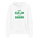 The Tractors Mugs Store S KEEP CALM drive a DEERE Unisex hoodie Quality Farmers Merch