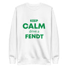 The Tractors Mugs Store S KEEP CALM drive a FENDT Unisex Premium Sweatshirt Quality Farmers Merch