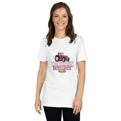 The Tractors Mugs Store S Tractor Run Champions Ladies Short-Sleeve Unisex T-Shirt Quality Farmers Merch