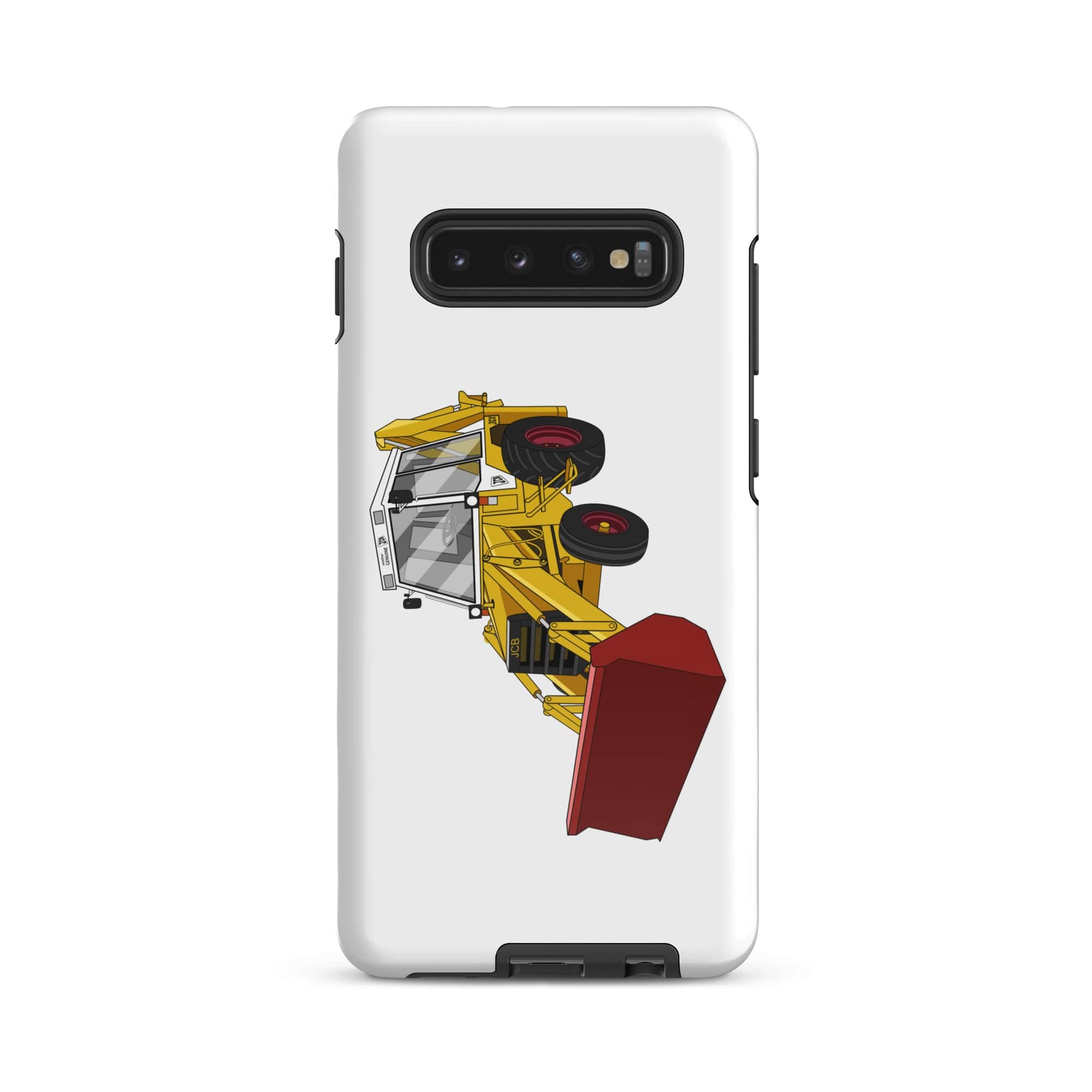 The Tractors Mugs Store Samsung Galaxy S10 Plus JCB 3CX White Cabin 2WD Tough case for Samsung® Quality Farmers Merch