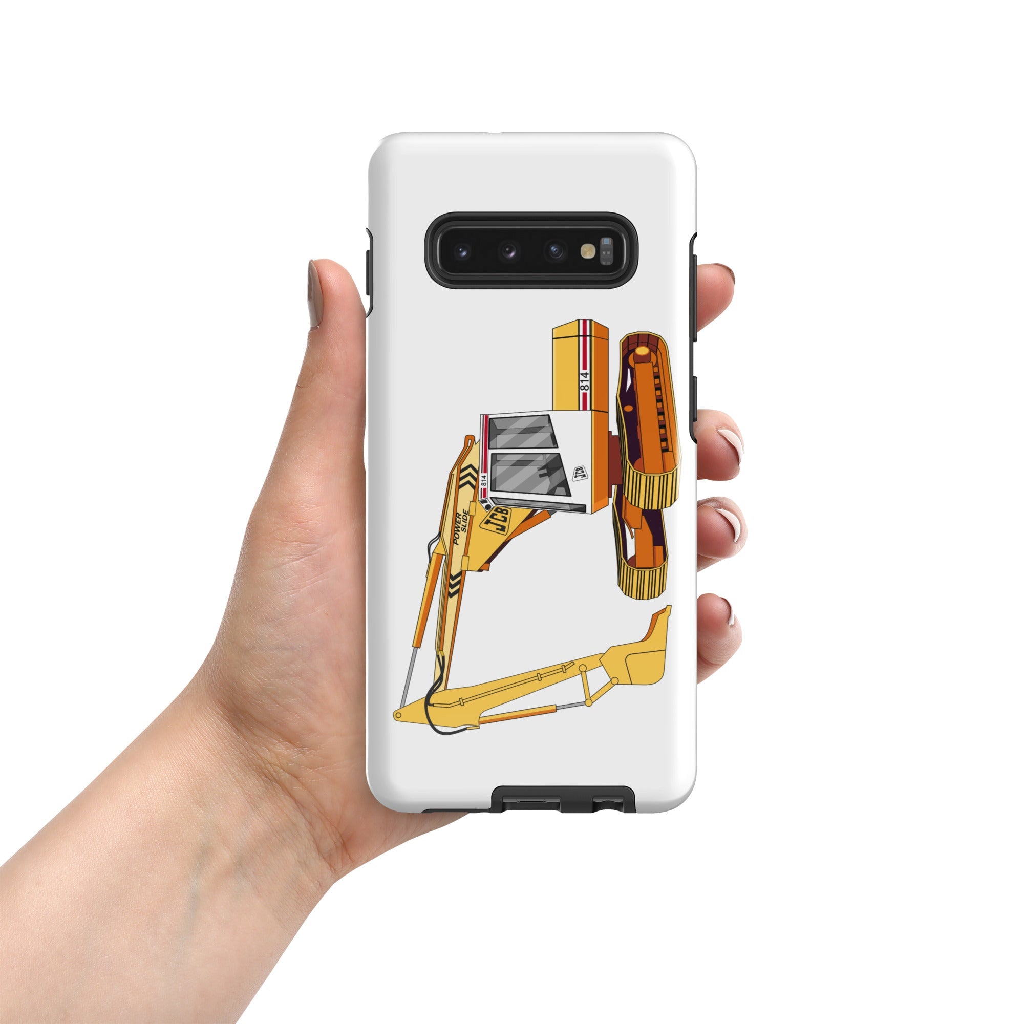 The Tractors Mugs Store Samsung Galaxy S10 Plus JCB 814 Tough case for Samsung® Quality Farmers Merch