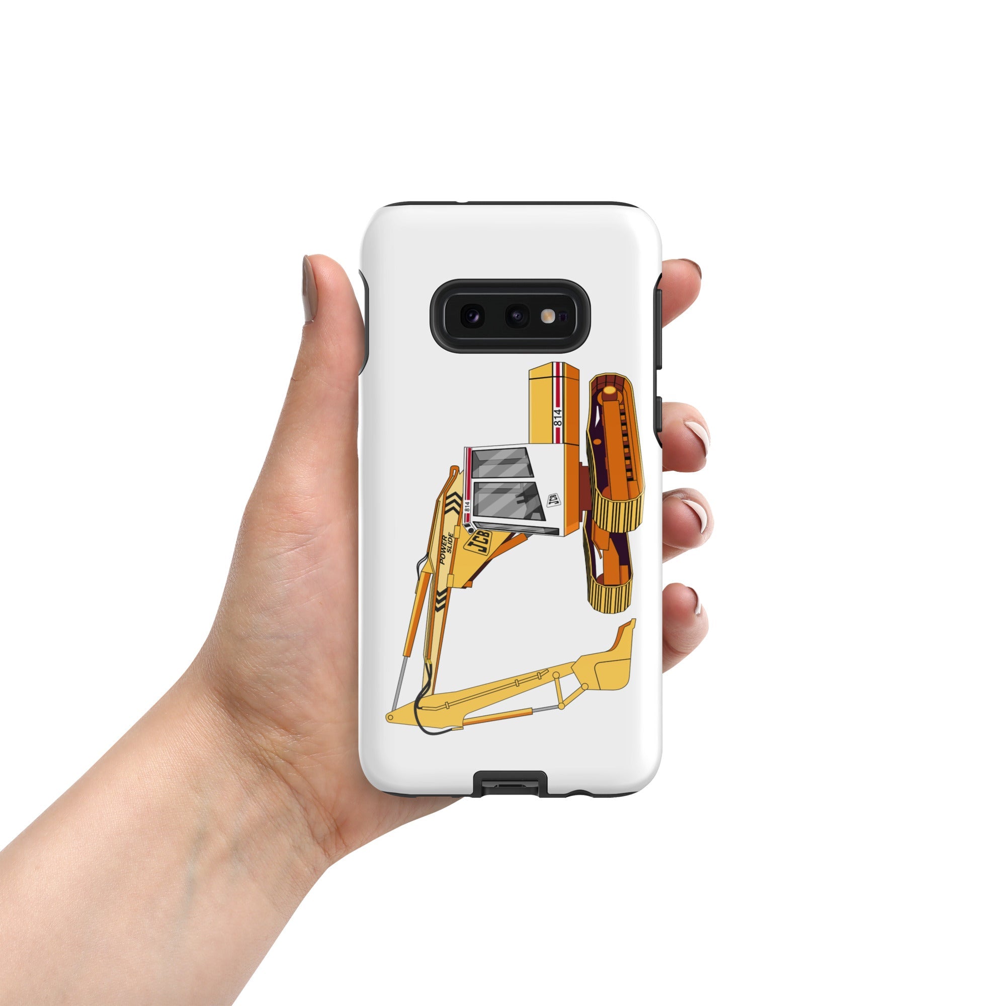 The Tractors Mugs Store Samsung Galaxy S10e JCB 814 Tough case for Samsung® Quality Farmers Merch