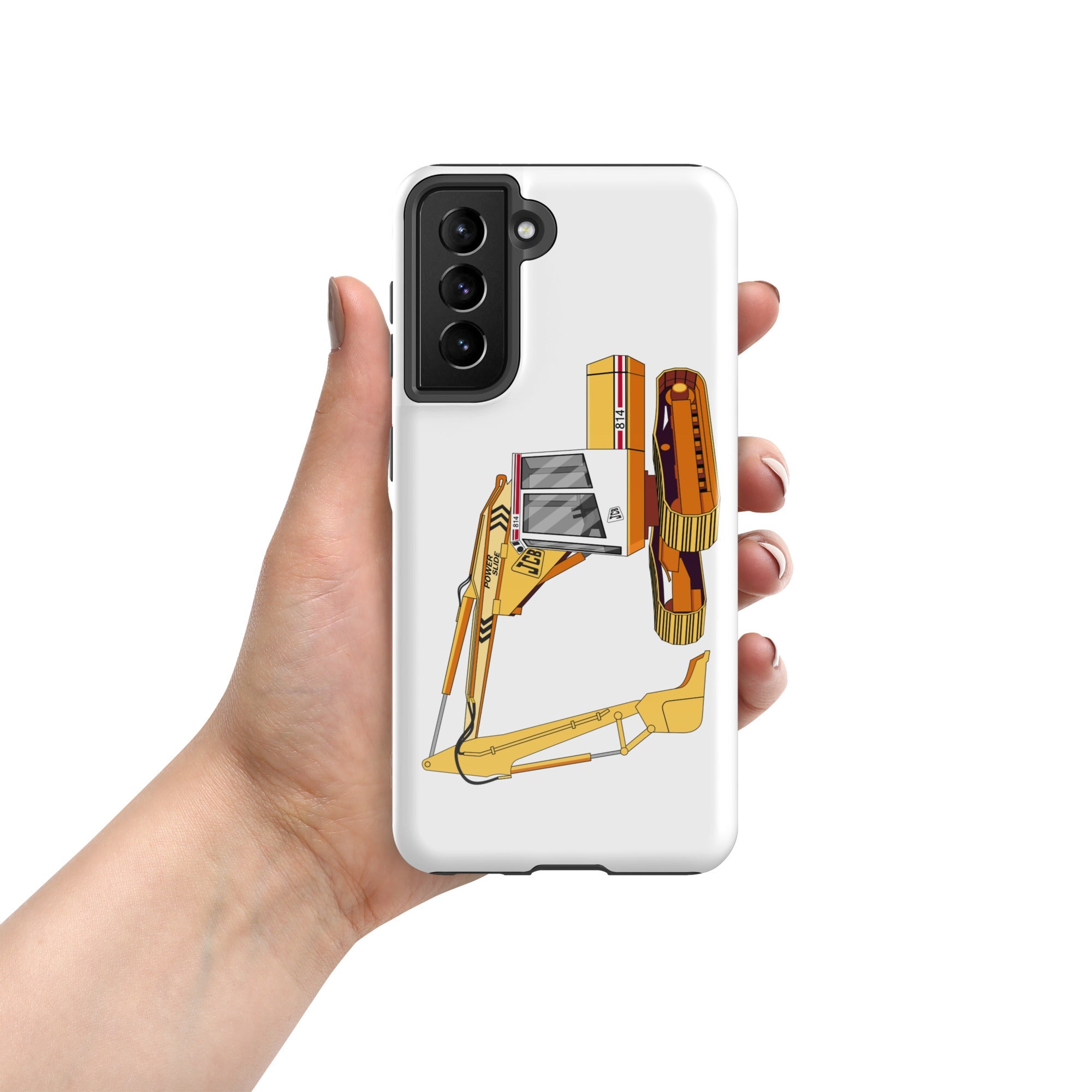 The Tractors Mugs Store Samsung Galaxy S21 FE JCB 814 Tough case for Samsung® Quality Farmers Merch