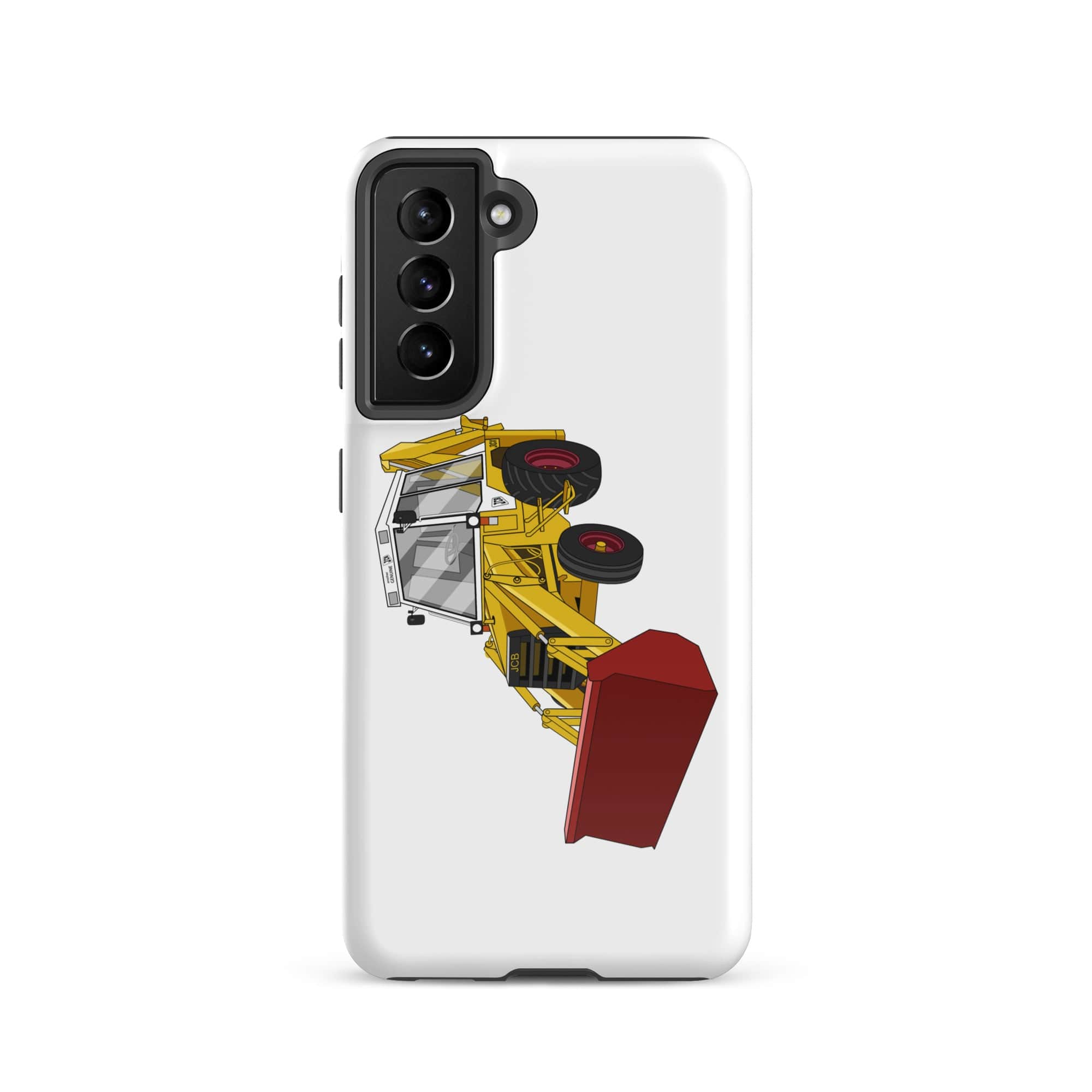 The Tractors Mugs Store Samsung Galaxy S21 JCB 3CX White Cabin 2WD Tough case for Samsung® Quality Farmers Merch