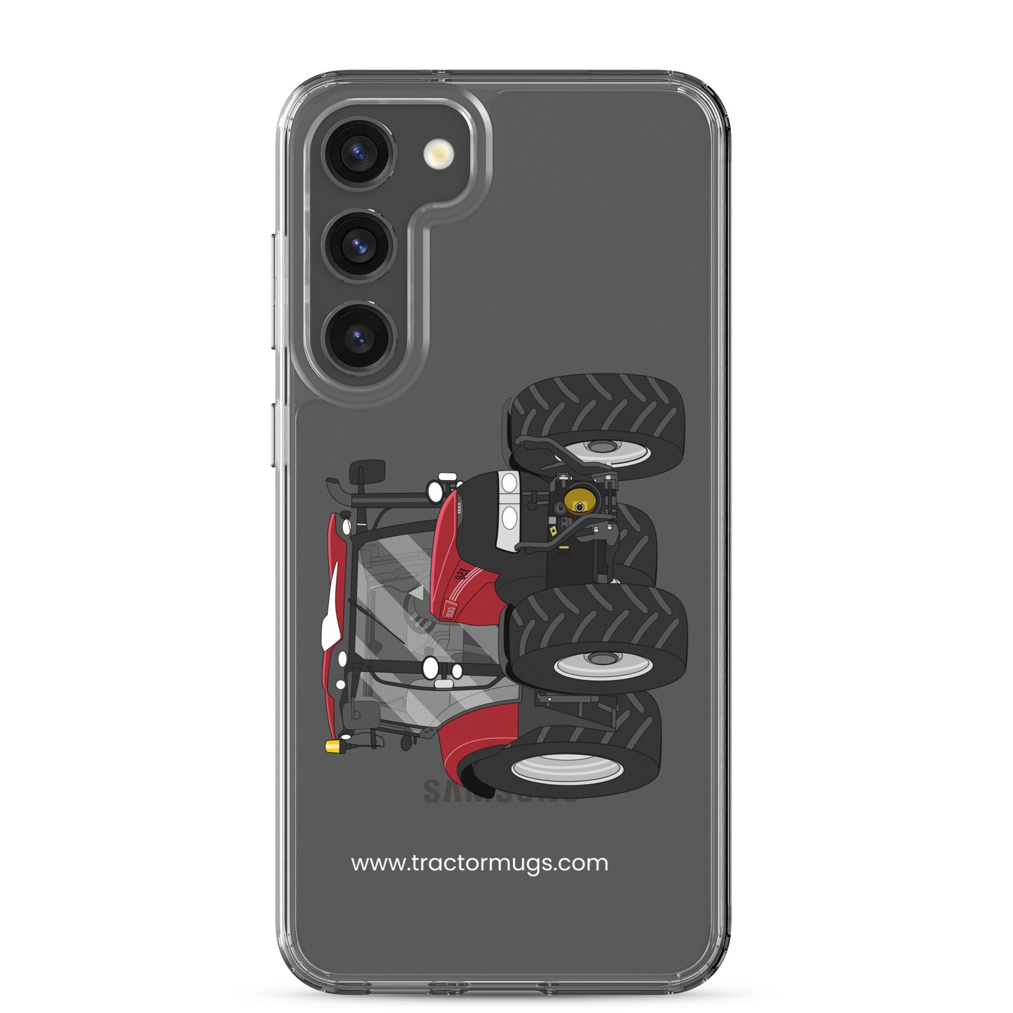 The Tractors Mugs Store Samsung Galaxy S23 Plus Case IH Maxxum 150 Activedrive 8 Clear Case for Samsung® Quality Farmers Merch