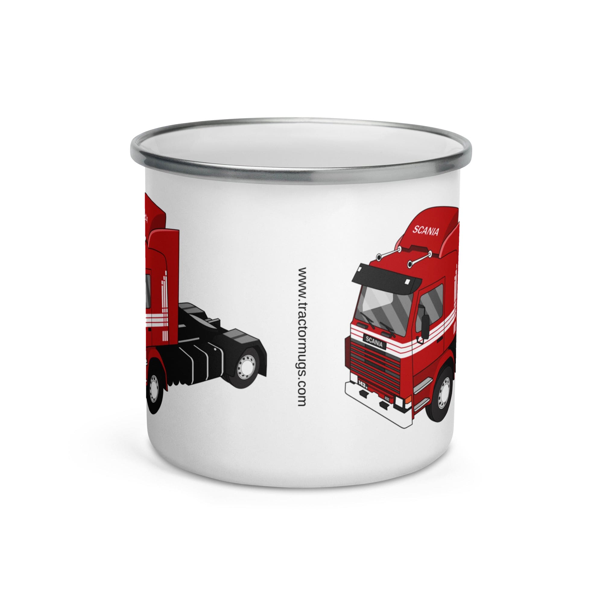 The Tractors Mugs Store Scania 143M 400 Enamel Mug Quality Farmers Merch