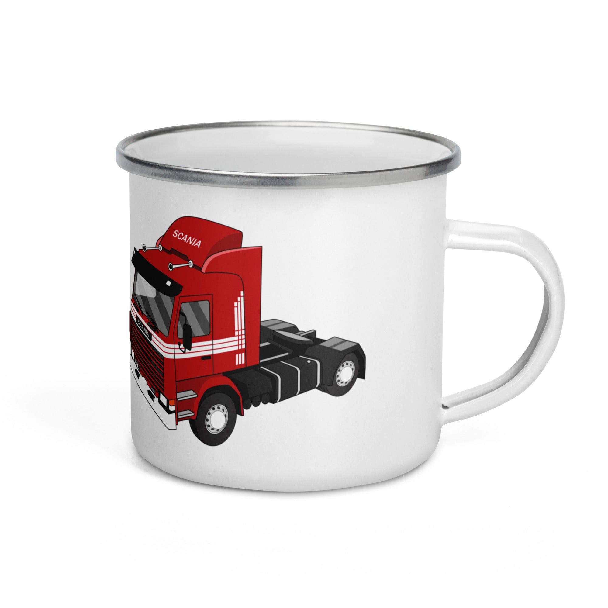 The Tractors Mugs Store Scania 143M 400 Enamel Mug Quality Farmers Merch