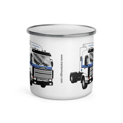 The Tractors Mugs Store Scania 143M 470 Enamel Mug Quality Farmers Merch