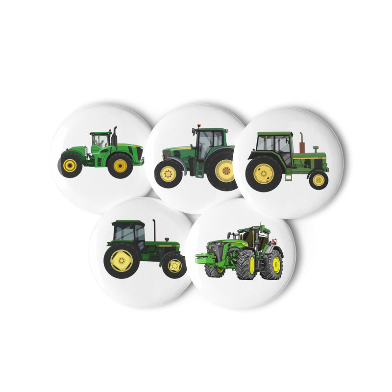 The Tractors Mugs Store Set of John Deere Pin Buttons Quality Farmers Merch