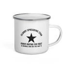 The Tractors Mugs Store Slurry Speading Star Enamel Mug Quality Farmers Merch