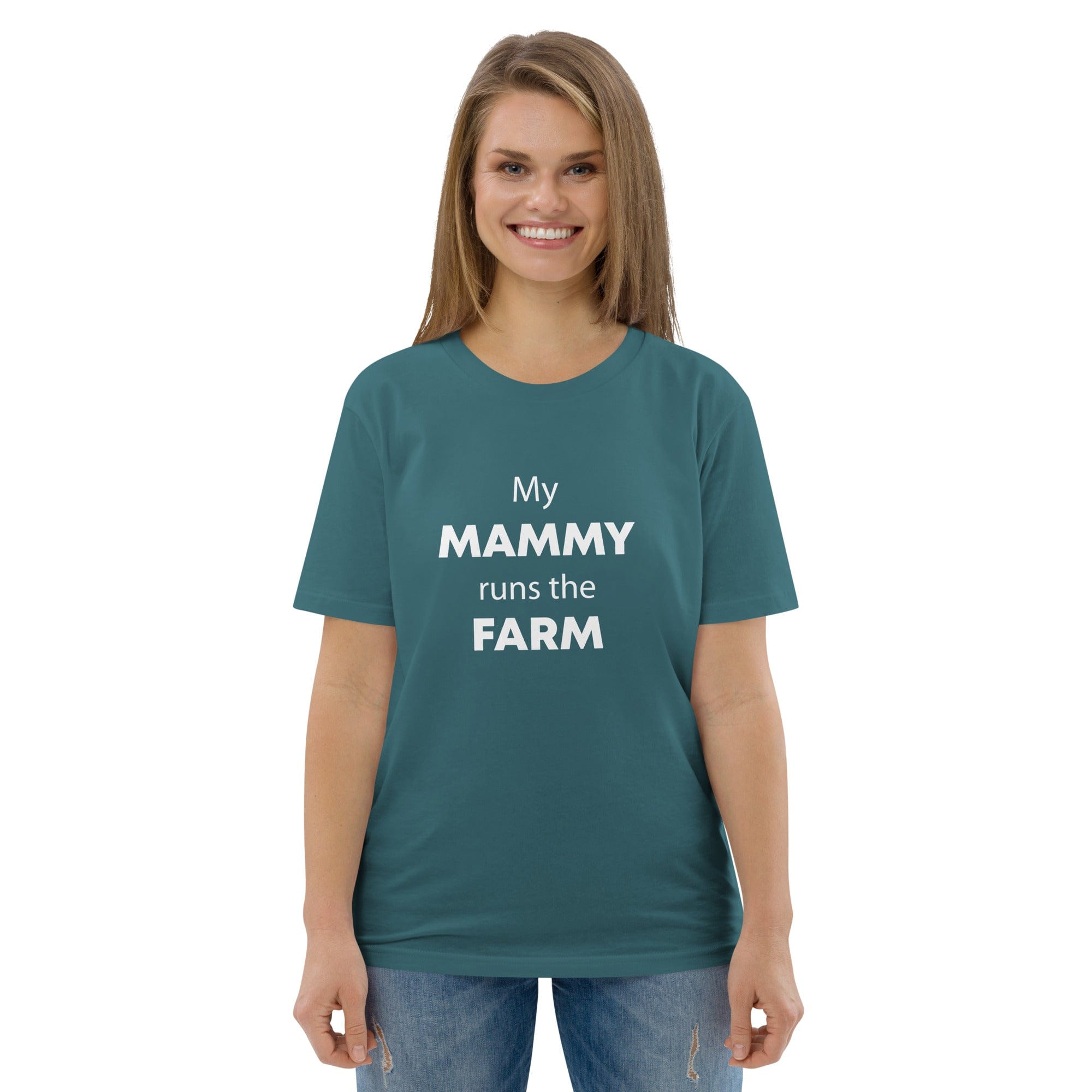 The Tractors Mugs Store Stargazer / S My Mammy Runs the Farm Unisex organic cotton t-shirt Quality Farmers Merch