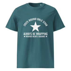 The Tractors Mugs Store Stargazer / S Round Bale Star Unisex organic cotton t-shirt Quality Farmers Merch