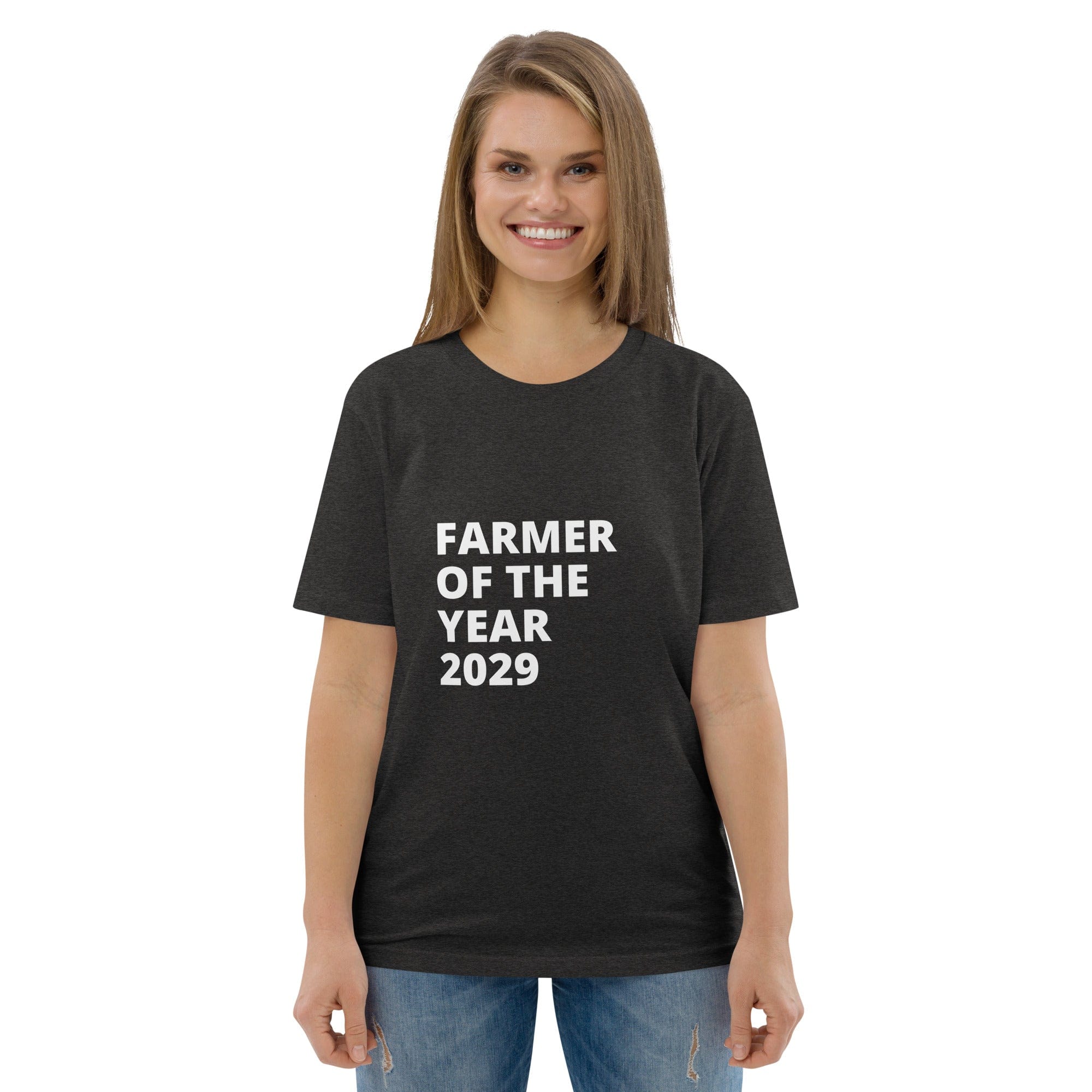 The Tractors Mugs Store T-Shirt Dark Heather Grey / S Farmer of The Year 2029 Unisex Organic Cotton T-shirt Quality Farmers Merch