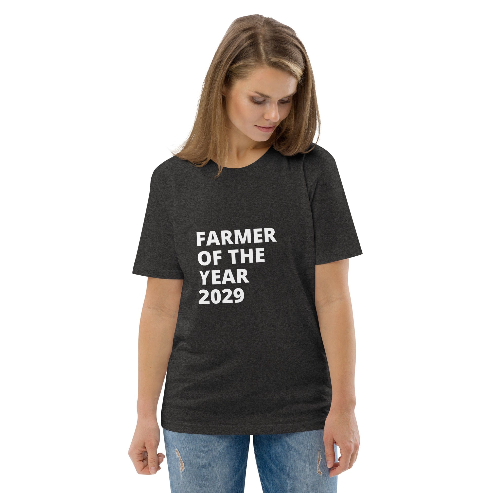 The Tractors Mugs Store T-Shirt Farmer of The Year 2029 Unisex Organic Cotton T-shirt Quality Farmers Merch