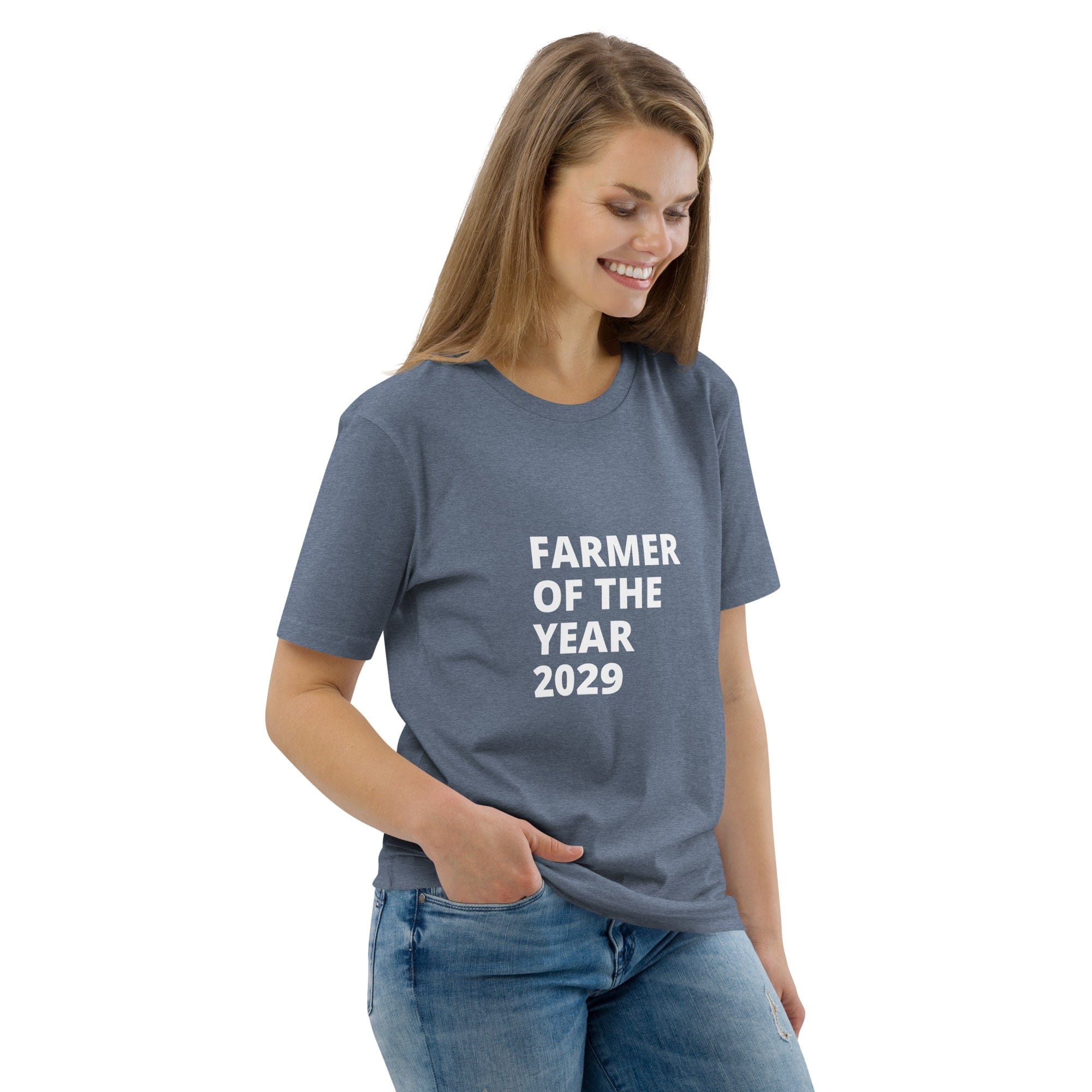 The Tractors Mugs Store T-Shirt Farmer of The Year 2029 Unisex Organic Cotton T-shirt Quality Farmers Merch