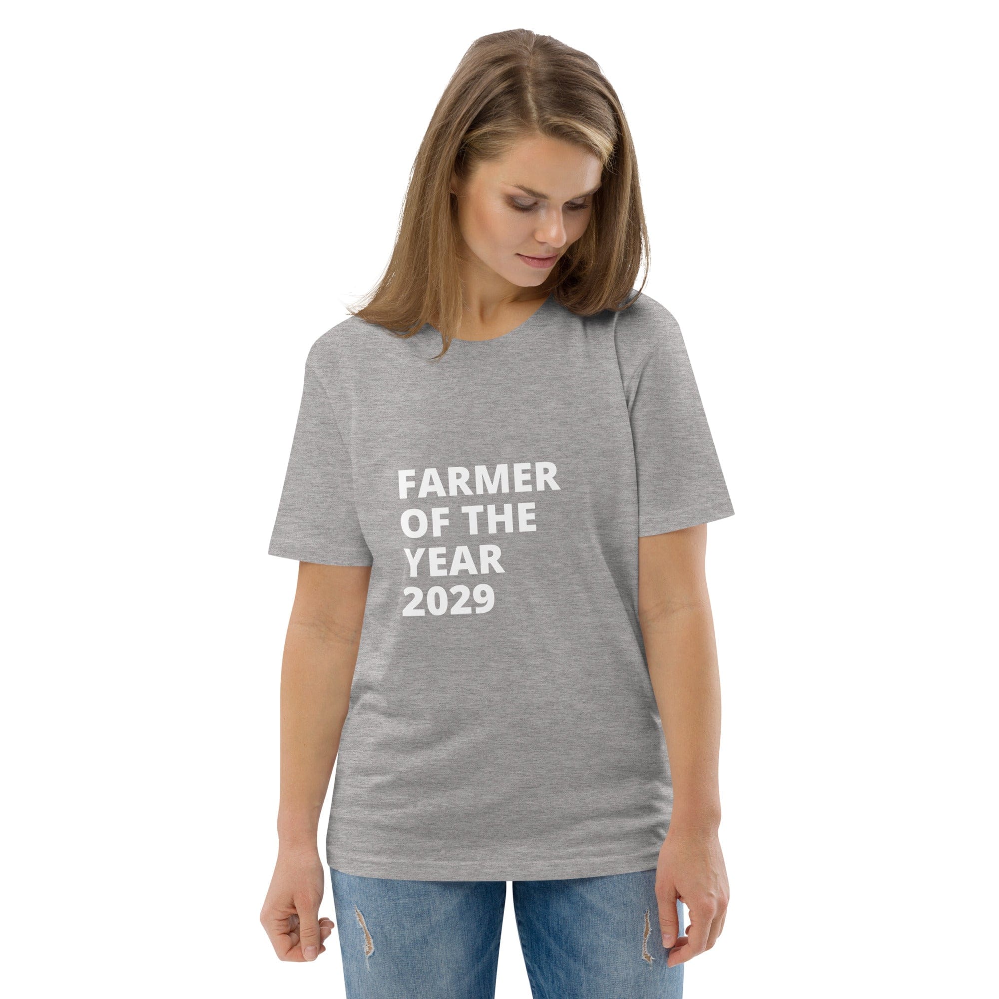 The Tractors Mugs Store T-Shirt Farmer of The Year 2029 Unisex Organic Cotton T-shirt Quality Farmers Merch