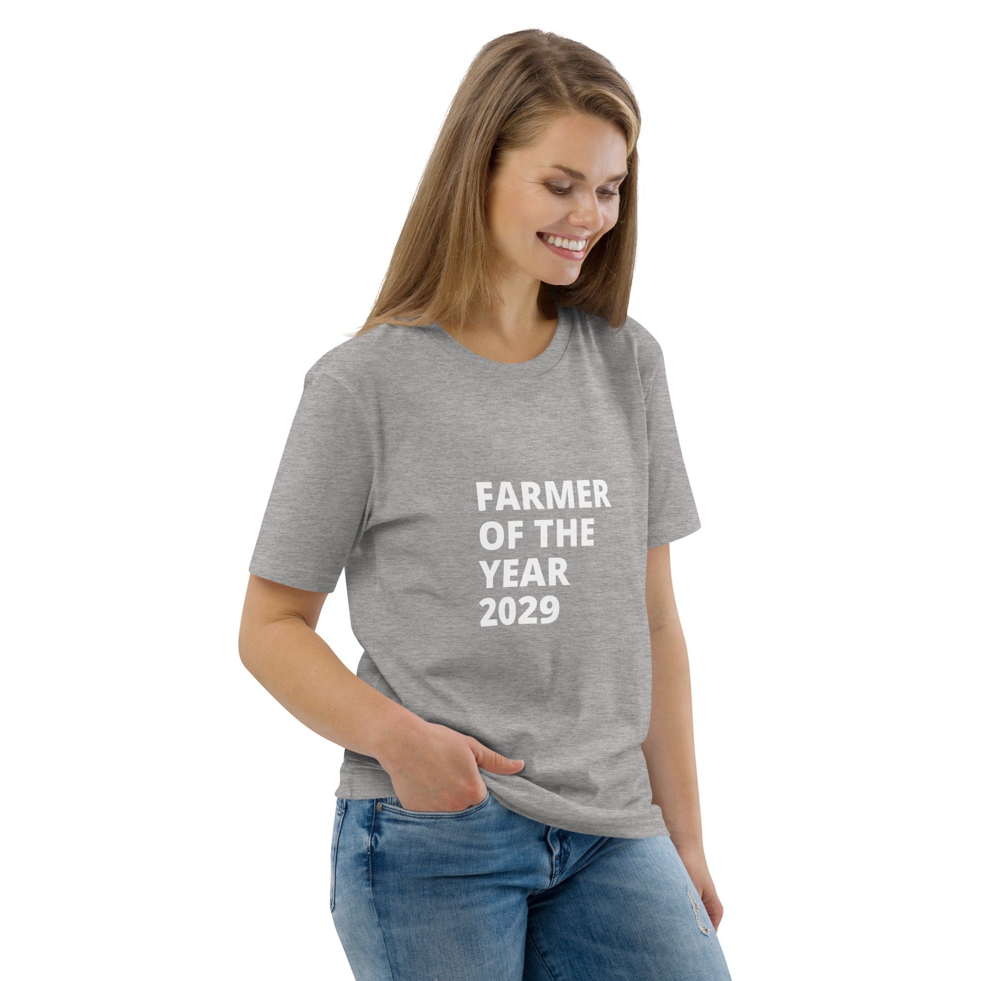 The Tractors Mugs Store T-Shirt Farmer of The Year 2029 Unisex Organic Cotton T-shirt Quality Farmers Merch