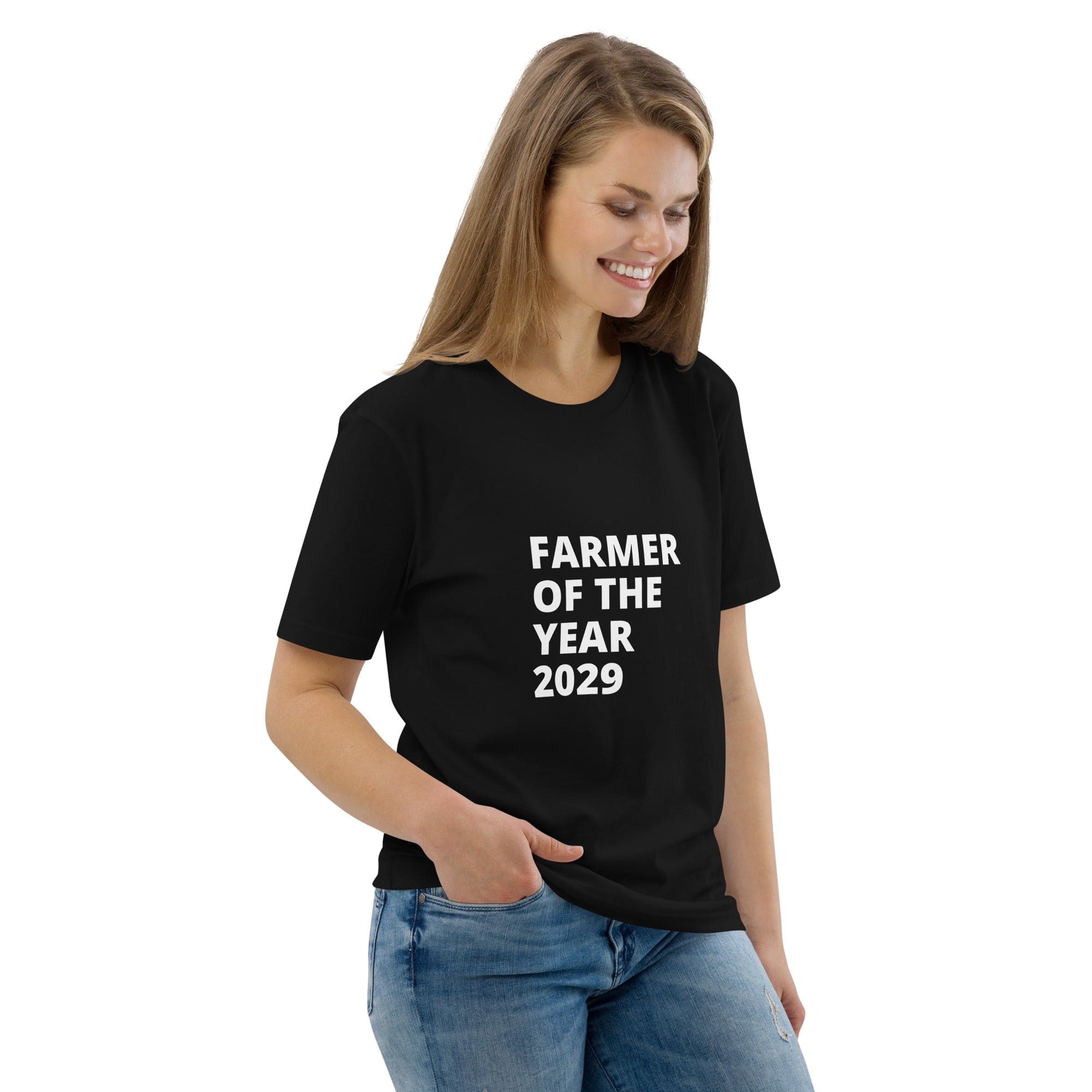 The Tractors Mugs Store T-Shirt Farmer of The Year 2029 Unisex Organic Cotton T-shirt Quality Farmers Merch