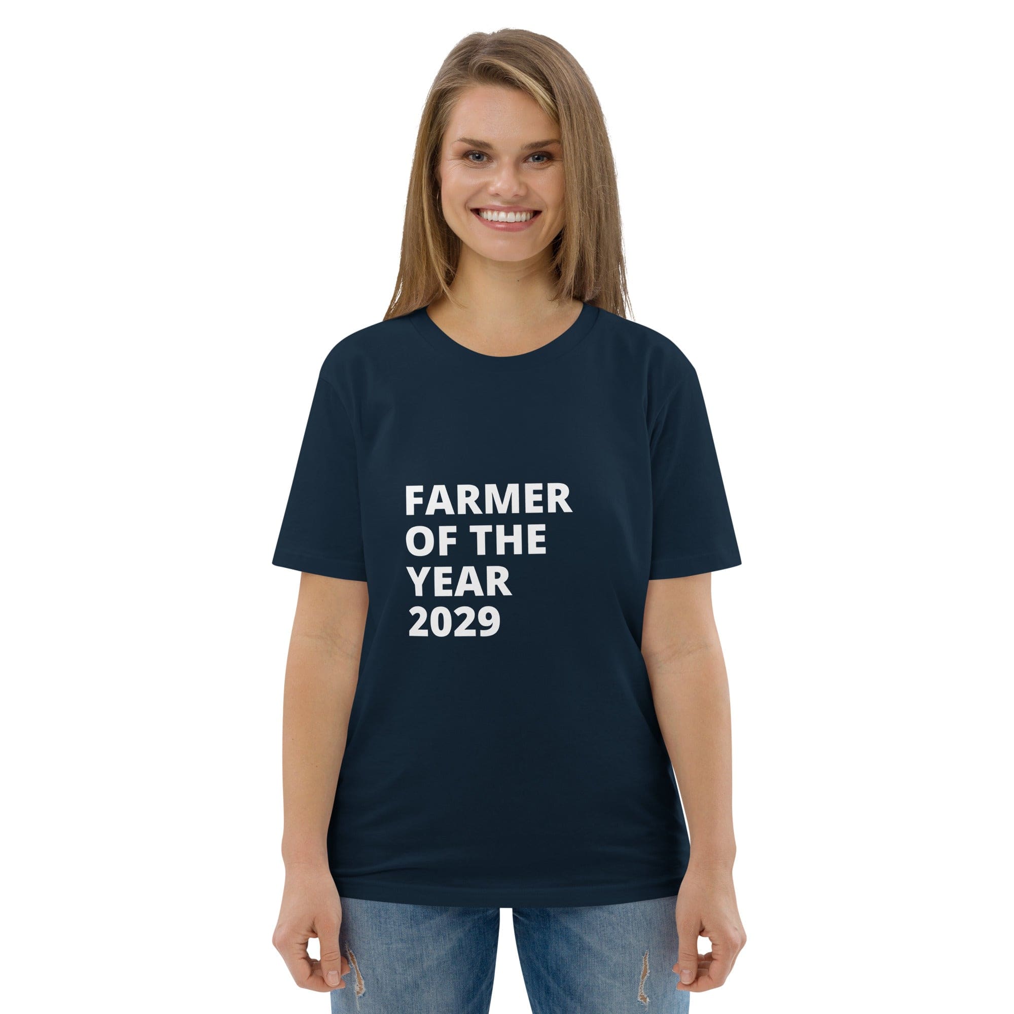 The Tractors Mugs Store T-Shirt French Navy / S Farmer of The Year 2029 Unisex Organic Cotton T-shirt Quality Farmers Merch