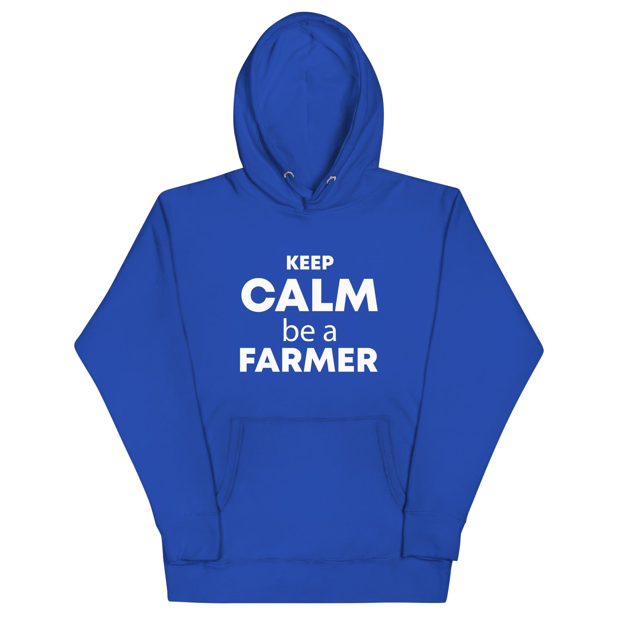 The Tractors Mugs Store Team Royal / S KEEP CALM be a FARMER Unisex Hoodie Quality Farmers Merch