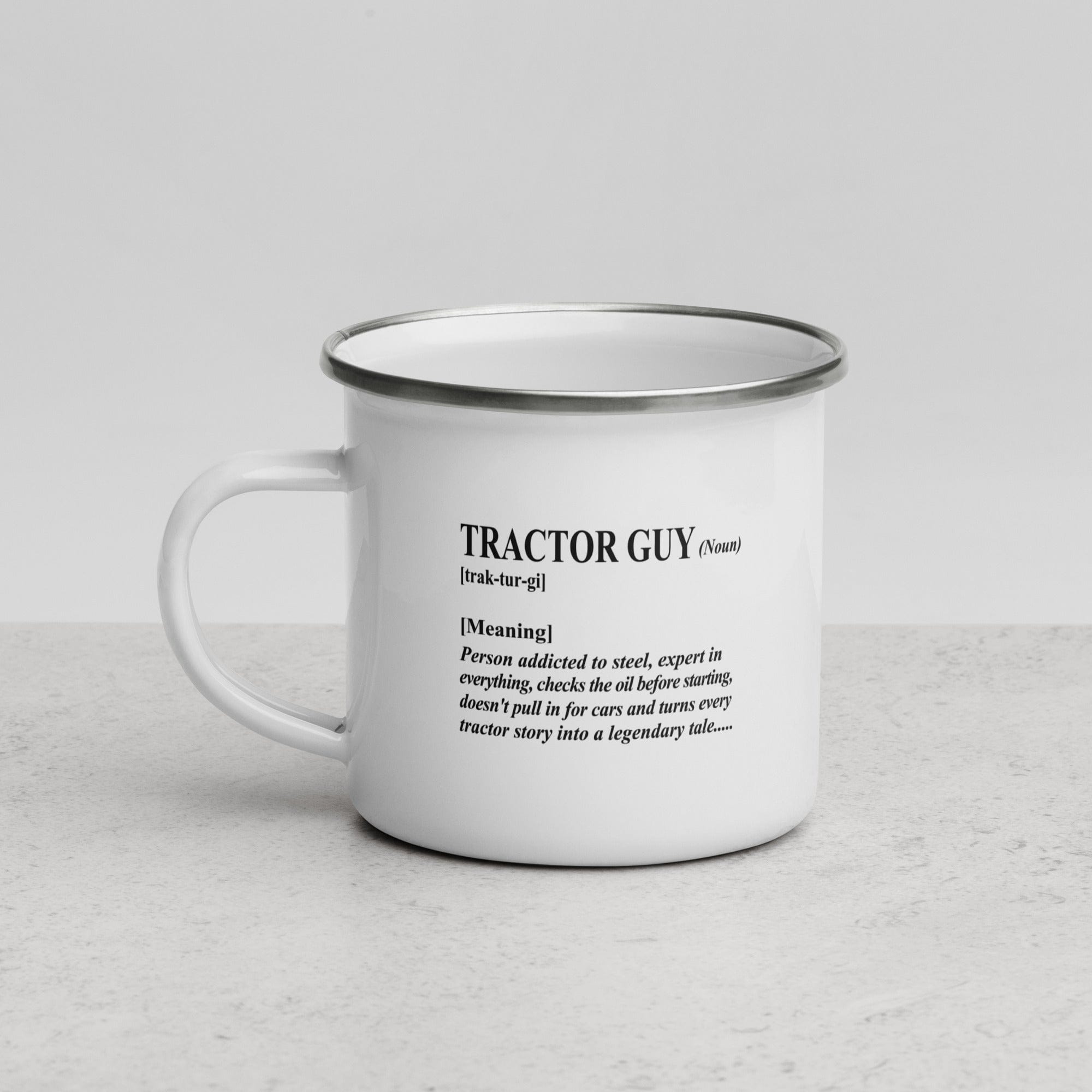 The Tractors Mugs Store The Tractor Guy Enamel Mug Quality Farmers Merch