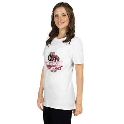 The Tractors Mugs Store Tractor Run Champions Ladies Short-Sleeve Unisex T-Shirt Quality Farmers Merch