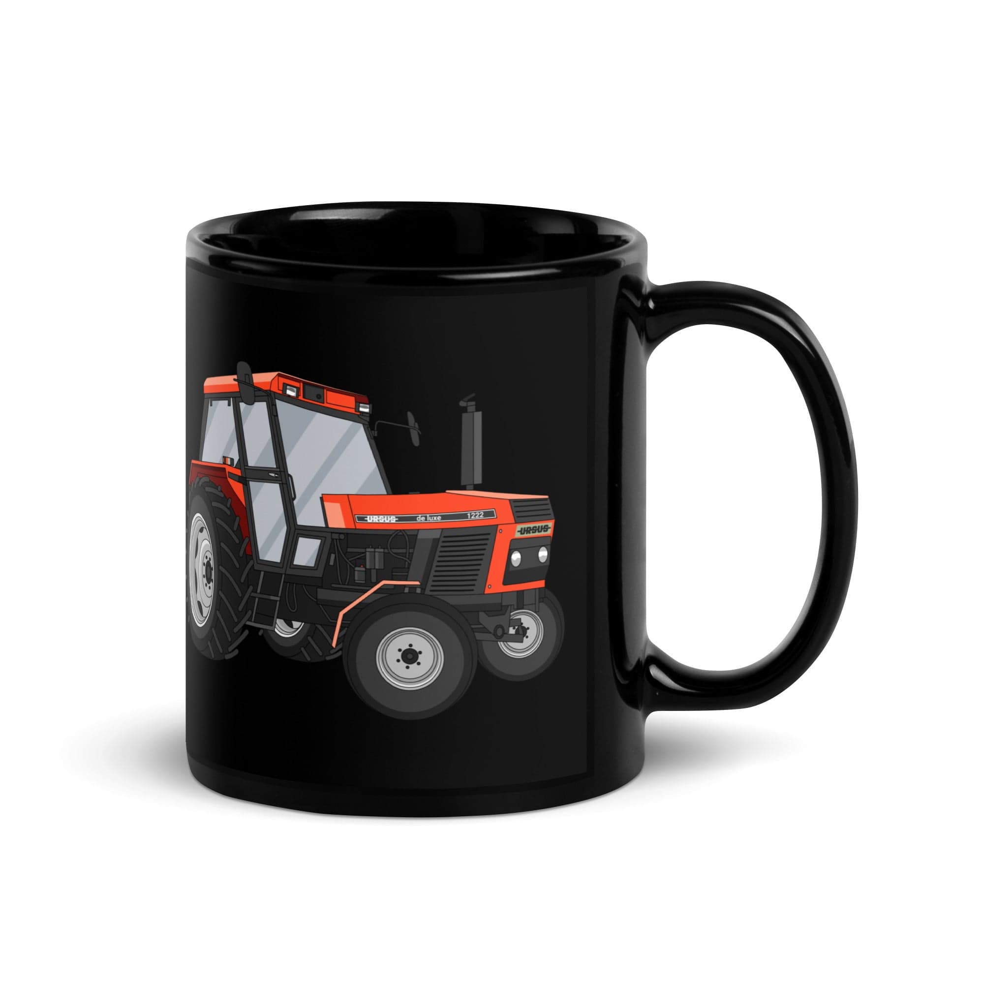 The Tractors Mugs Store Ursus 1222 Black Glossy Mug Quality Farmers Merch