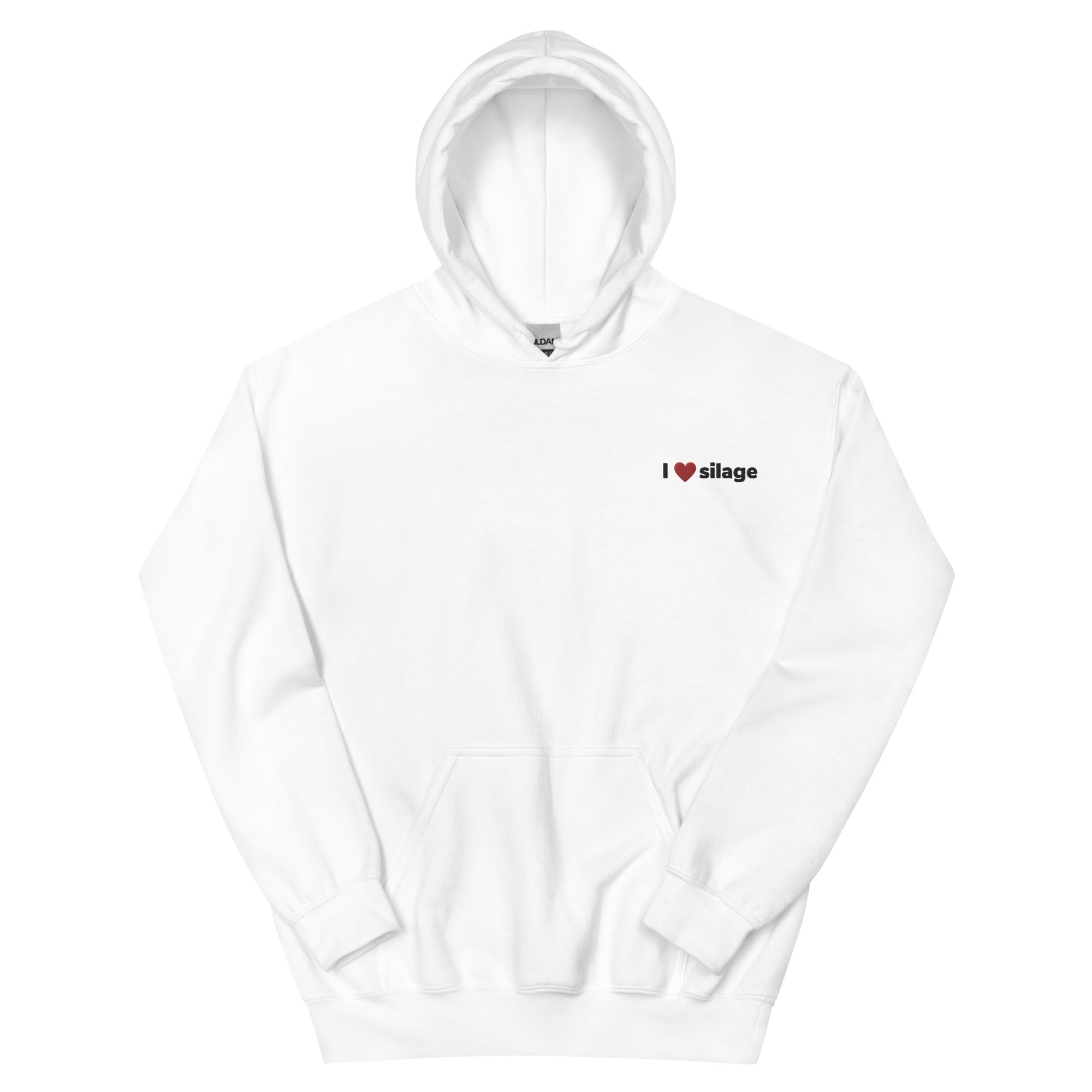 The Tractors Mugs Store White / S I Love Silage Embroidered Unisex Hoodie Quality Farmers Merch