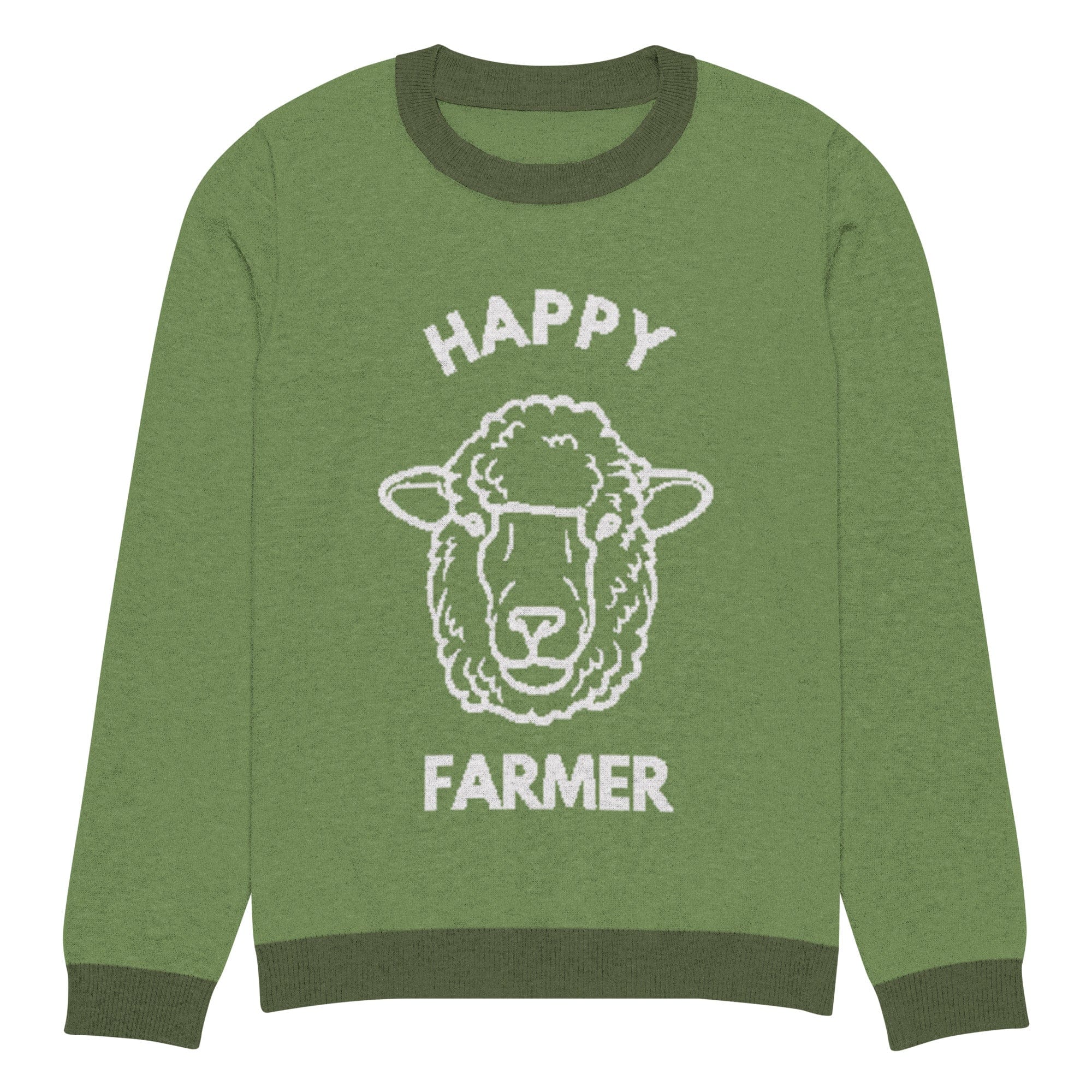 The Tractors Mugs Store XS Happy Sheep Farmer Knitted Crew neck sweater Quality Farmers Merch