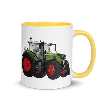 The Tractors Mugs Store Yellow Fendt 728 Vario Mug with Color Inside Quality Farmers Merch
