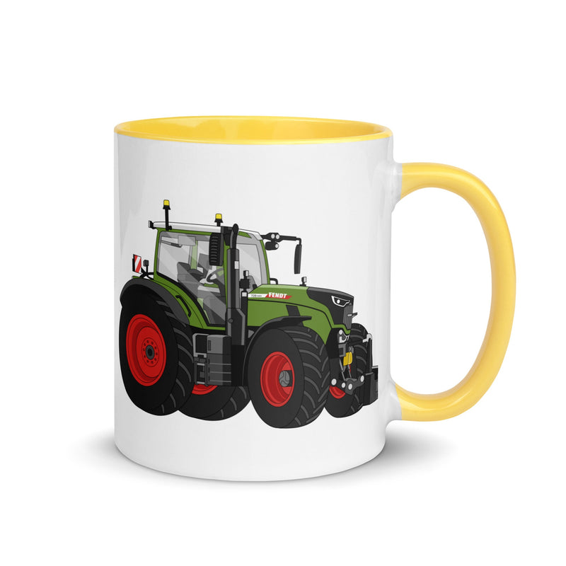The Tractors Mugs Store Yellow Fendt 728 Vario Mug with Color Inside Quality Farmers Merch